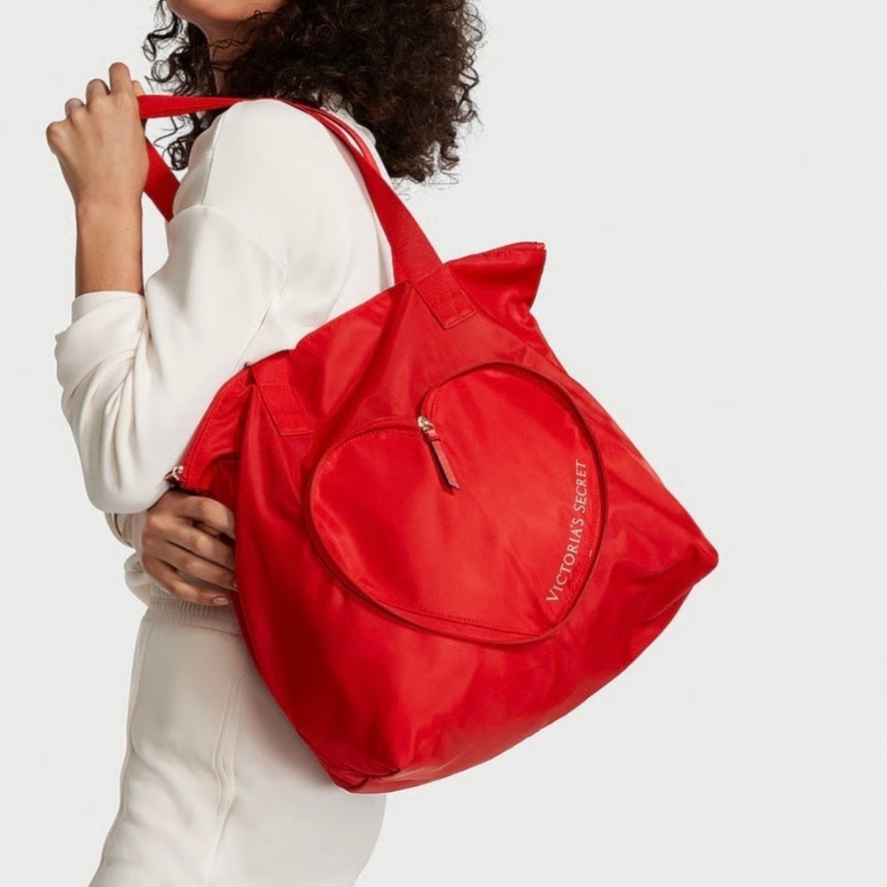 Victoria’s Secret Red Heart Packable Tote
